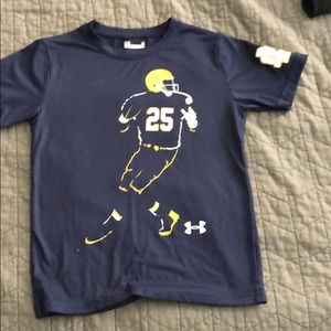 Under armour notre dame tshirt size 6